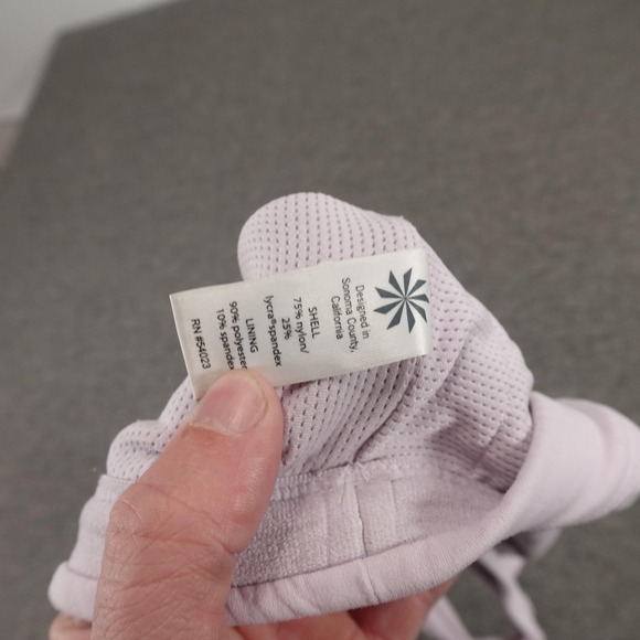 Athleta Sports Bra Womens Large Purple Strappy Mesh Back Athletic Yoga Gym - Picture 5 of 6